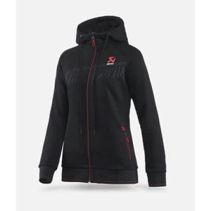 Akrapovic Womens Corpo Zip Hoodie Black - Large