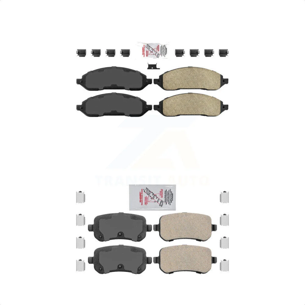 AmeriBRAKES Front Rear Ceramic Disc Brake Pads Kit For 2004-2007 Ford Freestar Mercury Monterey KNF-101768