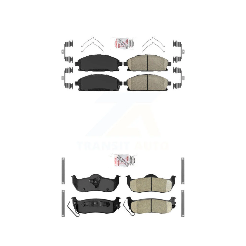 AmeriBRAKES Front Rear Ceramic Disc Brake Pads Kit For 2004 Nissan Pathfinder KNF-101752