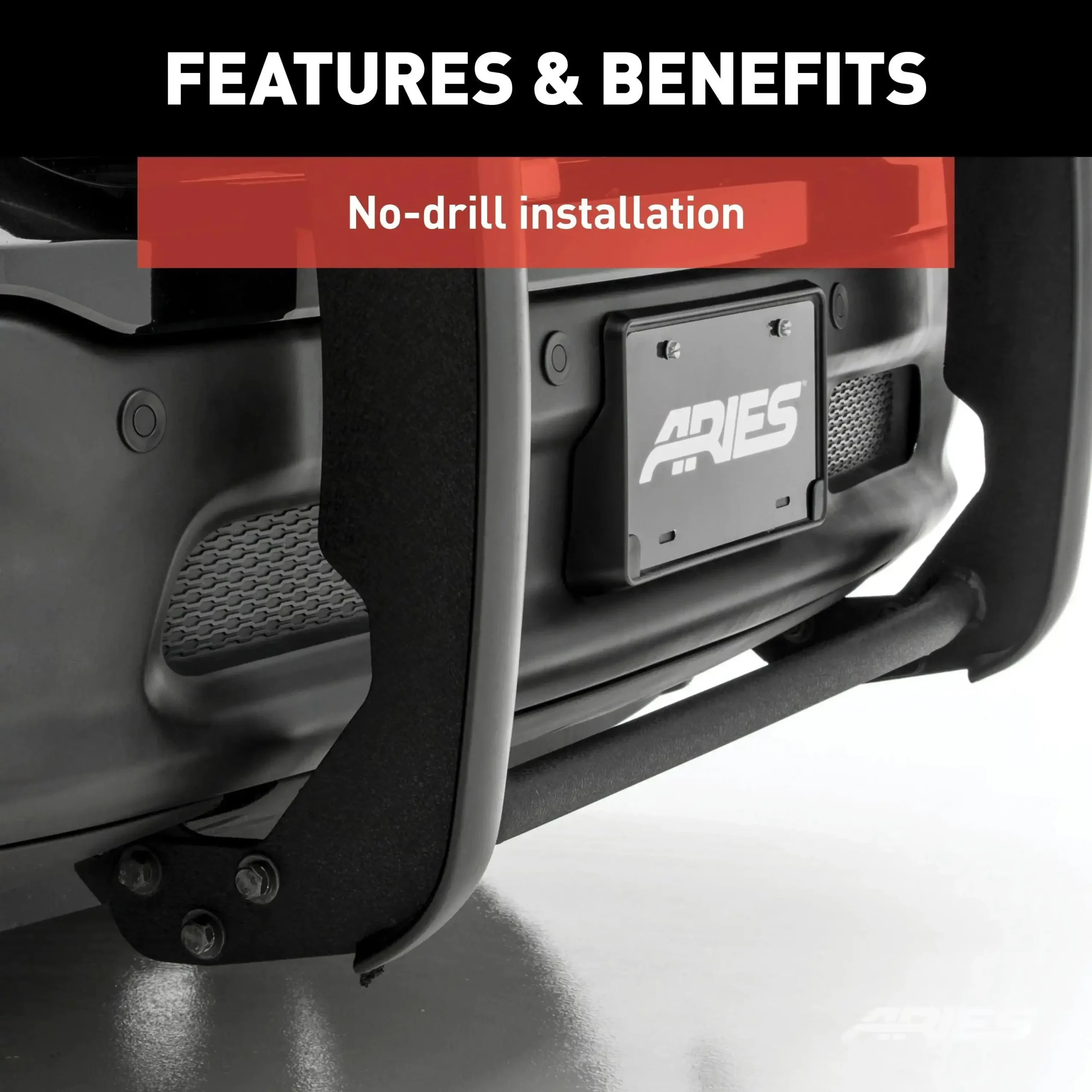 ARIES 3060 - 1-1/2-Inch Black Steel Grille Guard, No-Drill, Select Ford Expedition