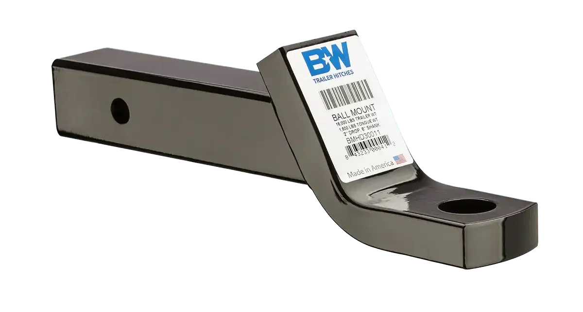 B&W Trailer Hitches BMHD30011 - Heavy Duty Ball Mount, 2 drop, 2x8 Shank
