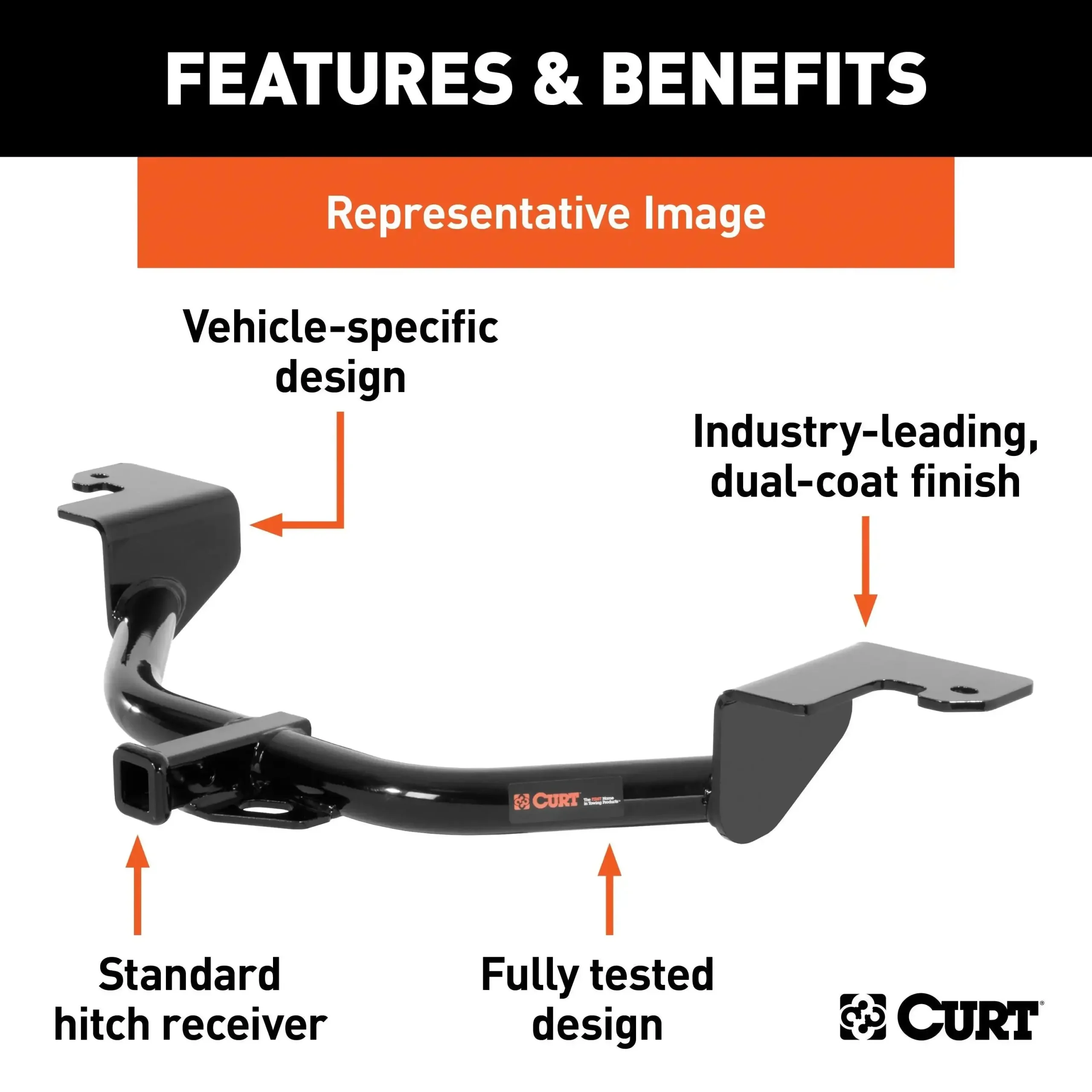 CURT 11027 - Class 1 Hitch 1-1/4in. Select Chrysler Cirrus Plymouth Breeze Dodge Stratus