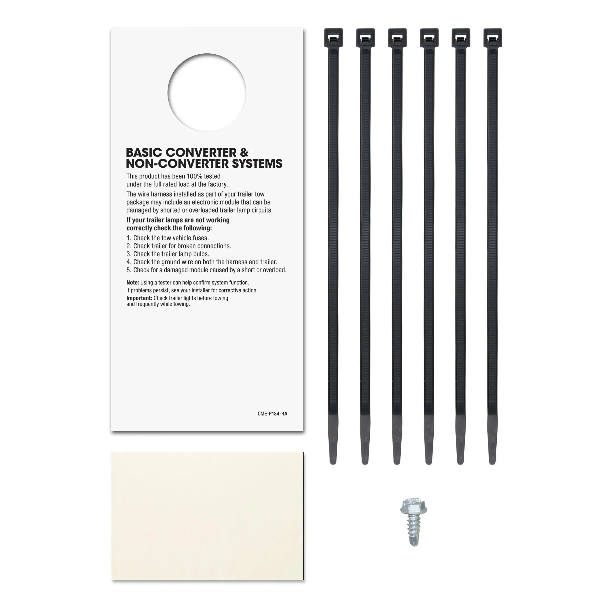 CURT 55251 - Custom 4-Flat Select Ford Mercury Lincoln Vehicles OEM Tow Package Required