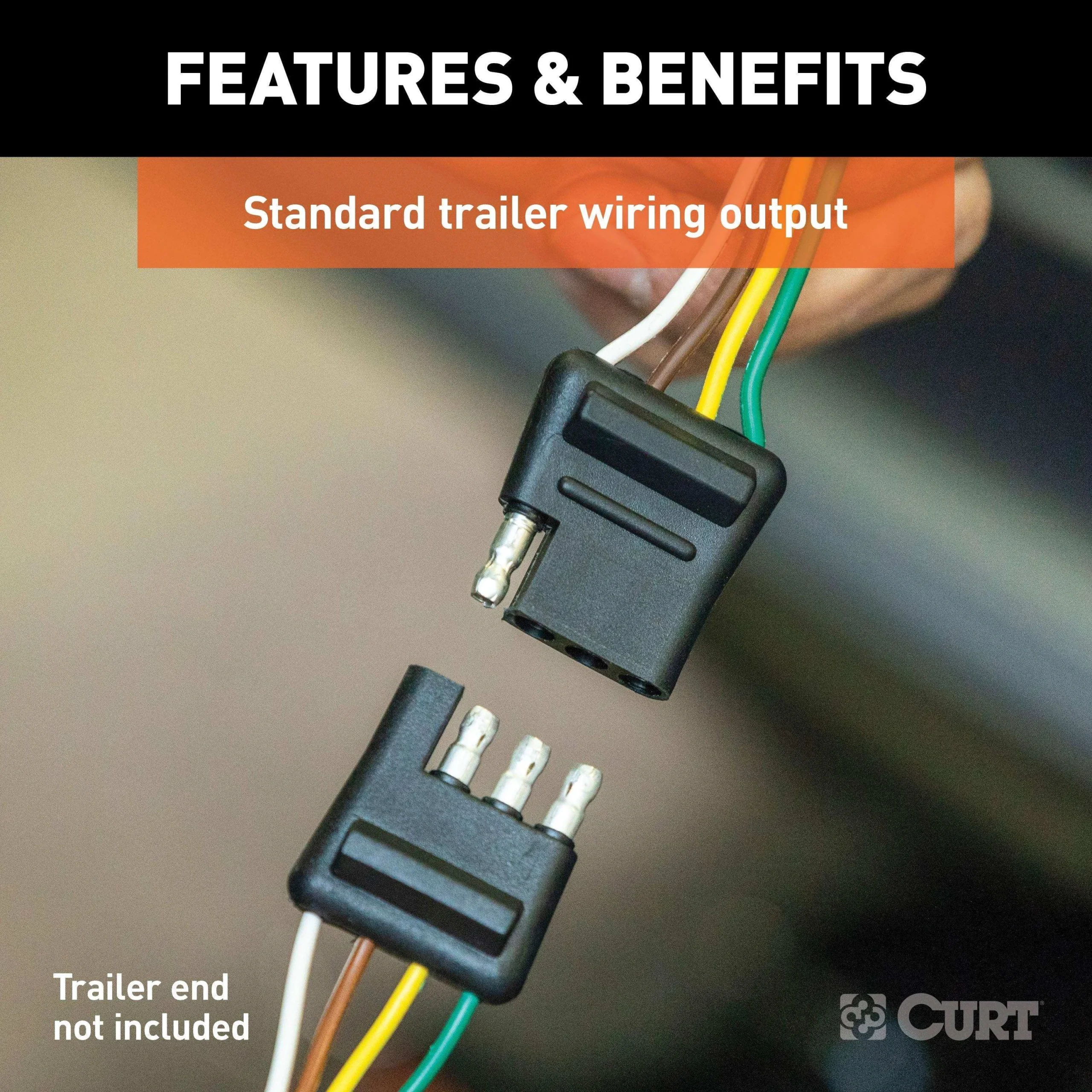 CURT 55312 - Custom Wiring 4-Flat Select S10 S15 C/K Suburban Syclone Isuzu Hombre