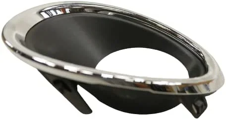 Fog Lamp Bezel Front Driver Side Nissan Qashqai 2017-2019 Textured Black With Chrome Finish , Ni1038156U - Hunt Parts