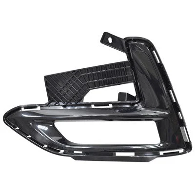 Fog Lamp Bezel Front Driver Side Nissan Sentra 2020-2023 Ptd Gloss Black , Ni1038173U - Hunt Parts