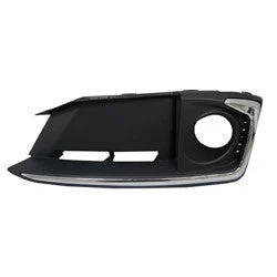 Fog Lamp Bezel Front Passenger Side Honda Civic Coupe 2019-2020 Black With Chrome Trim Ex/Touring Model , Ho1039148U - Hunt Parts