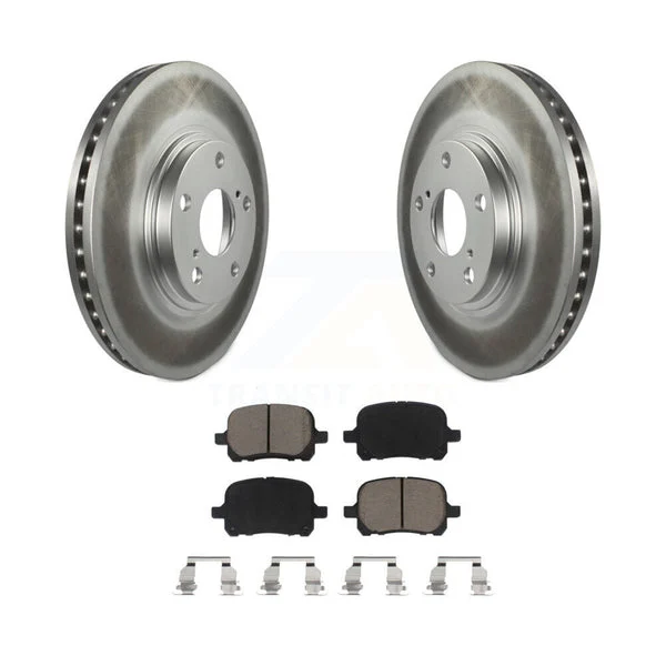 [Front] 1999-2001 Lexus RX300 Premium Coated Rotors & Ceramic Pads Brake Kit For Max Braking