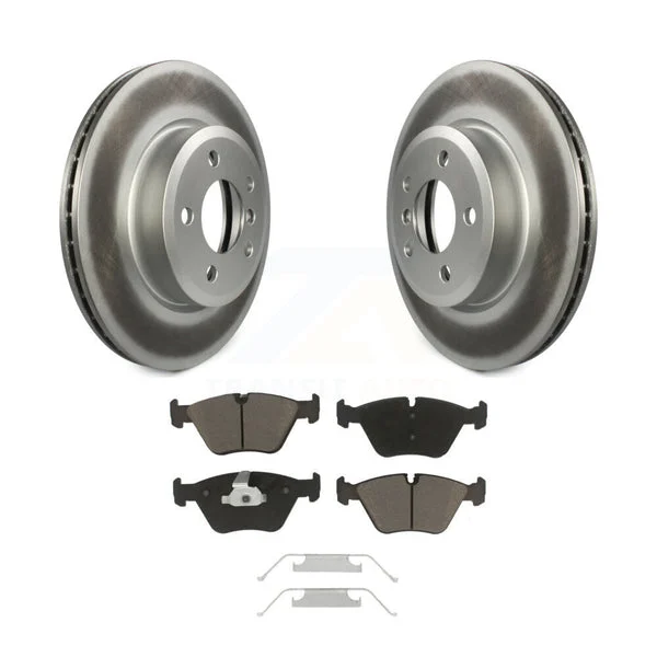 [Front] 2004-2010 BMW X3 Premium Coated Rotors & Ceramic Pads Brake Kit For Max Braking