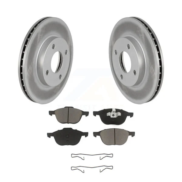 [Front] 2004 Ford Focus From 04 05 Premium Coated Rotors & Ceramic Pads Brake Kit For Max Braking