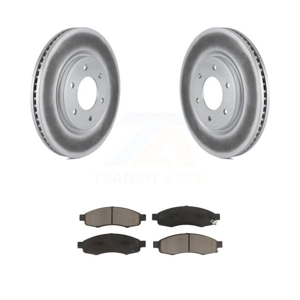 [Front] 2007 Nissan TITAN From 04 07 Premium Coated Rotors & Ceramic Pads Brake Kit For Max Braking