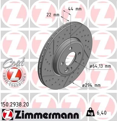 Front Brake Rotor Zimmermann-150293820