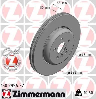 Front Brake Rotor Zimmermann-150295632