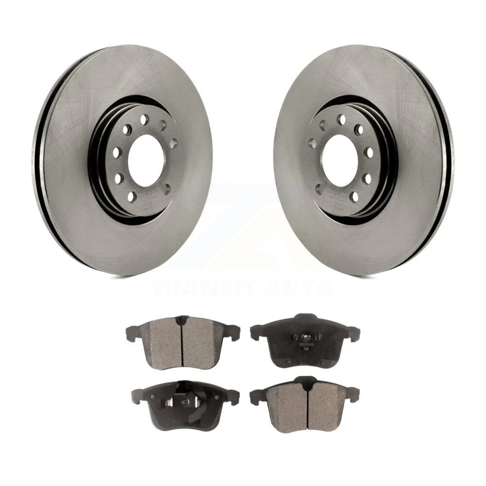 Front Disc Brake Rotor & Ceramic Pads Kit 2003-2011 Saab 9-3 K8TPA-7100544