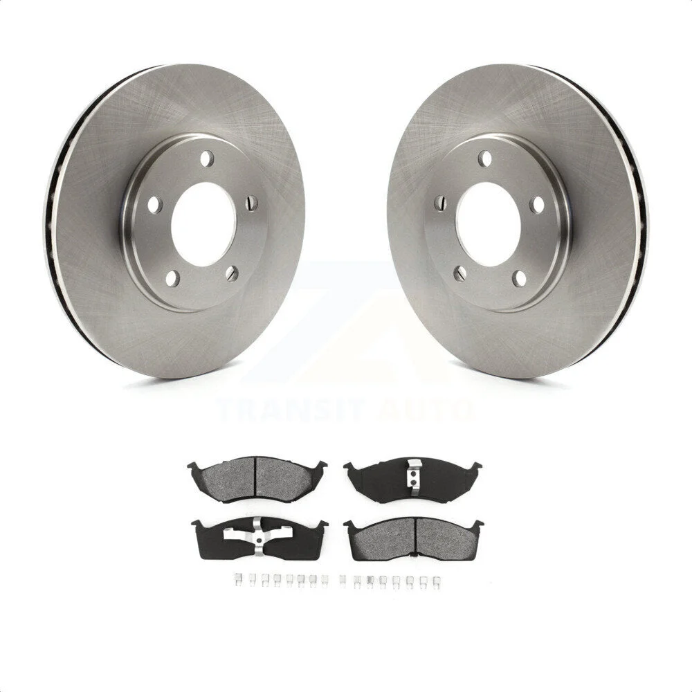 Front Disc Brake Rotor And Semi-Metallic Pad Kit For 1996-1996 Dodge Grand Caravan Plymouth Chrysler Town & Country Voyager With 15" Factory Wheels or 16" K8S-100184