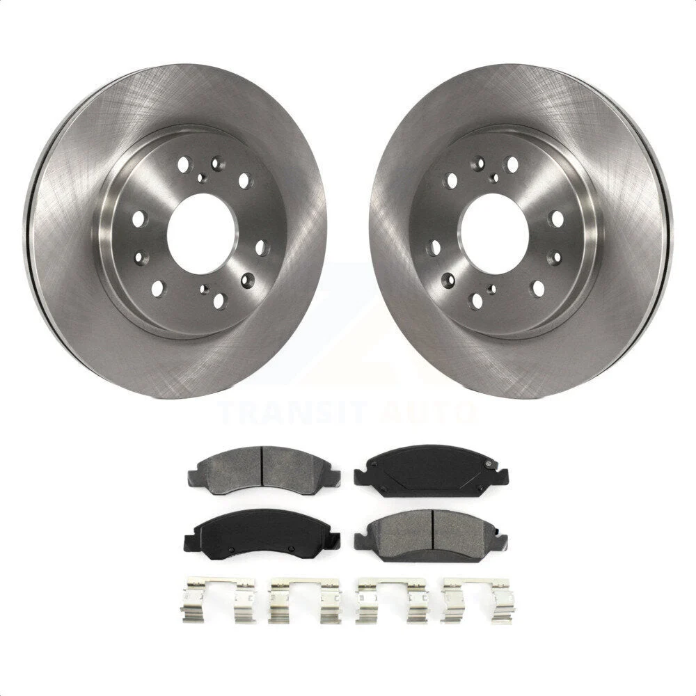 Front Disc Brake Rotor Semi-Metallic Pad Kit For Chevrolet Silverado 1500 GMC Sierra Tahoe Cadillac Yukon Suburban Escalade XL Classic XTS Avalanche ESV Express LD EXT Savana K8S-100050