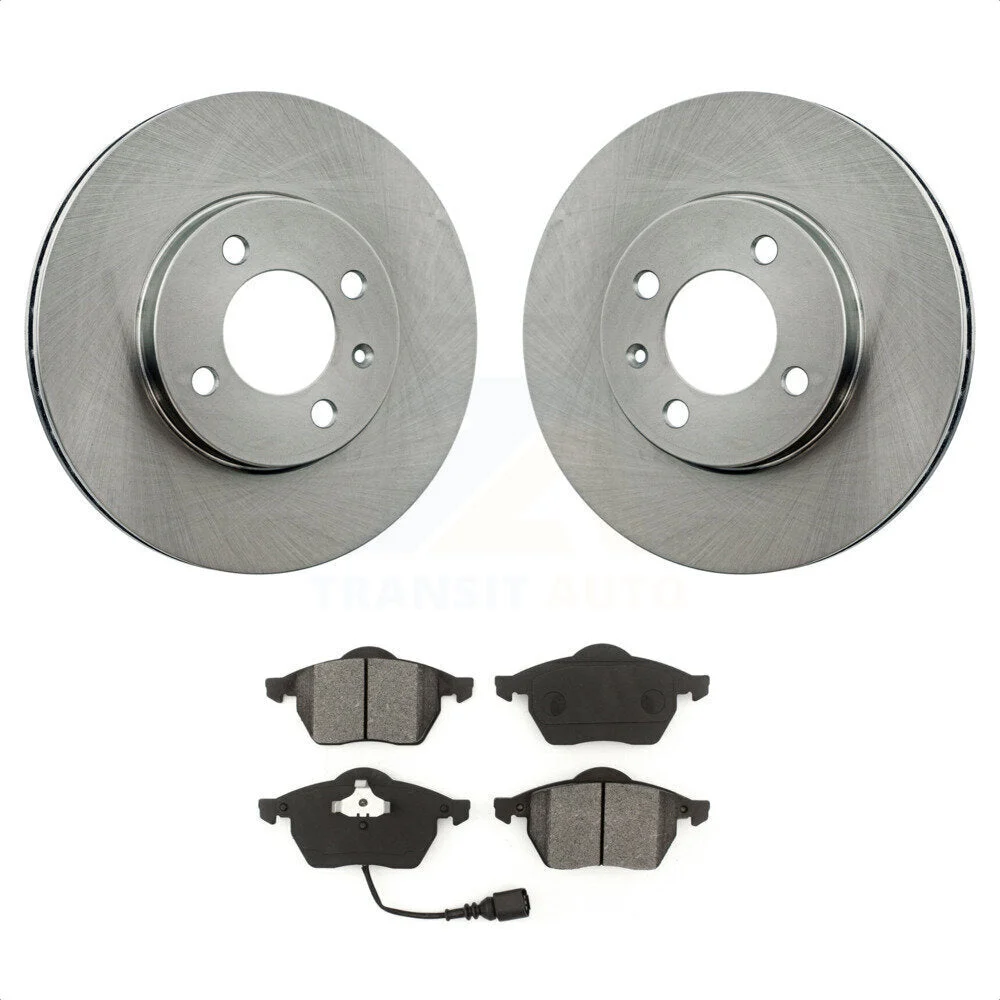 Front Disc Brake Rotors And Semi-Metallic Pads Kit For 1996-1998 Volkswagen Jetta 2.8L With 239mm Diameter Rotor K8S-100248