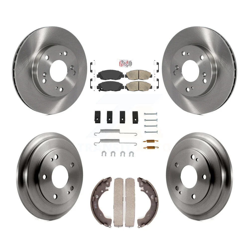 Front Rear Disc Brake Rotor/Ceramic Pads/Drum Kit 2006-2011 Honda Civic K8APA-7105516