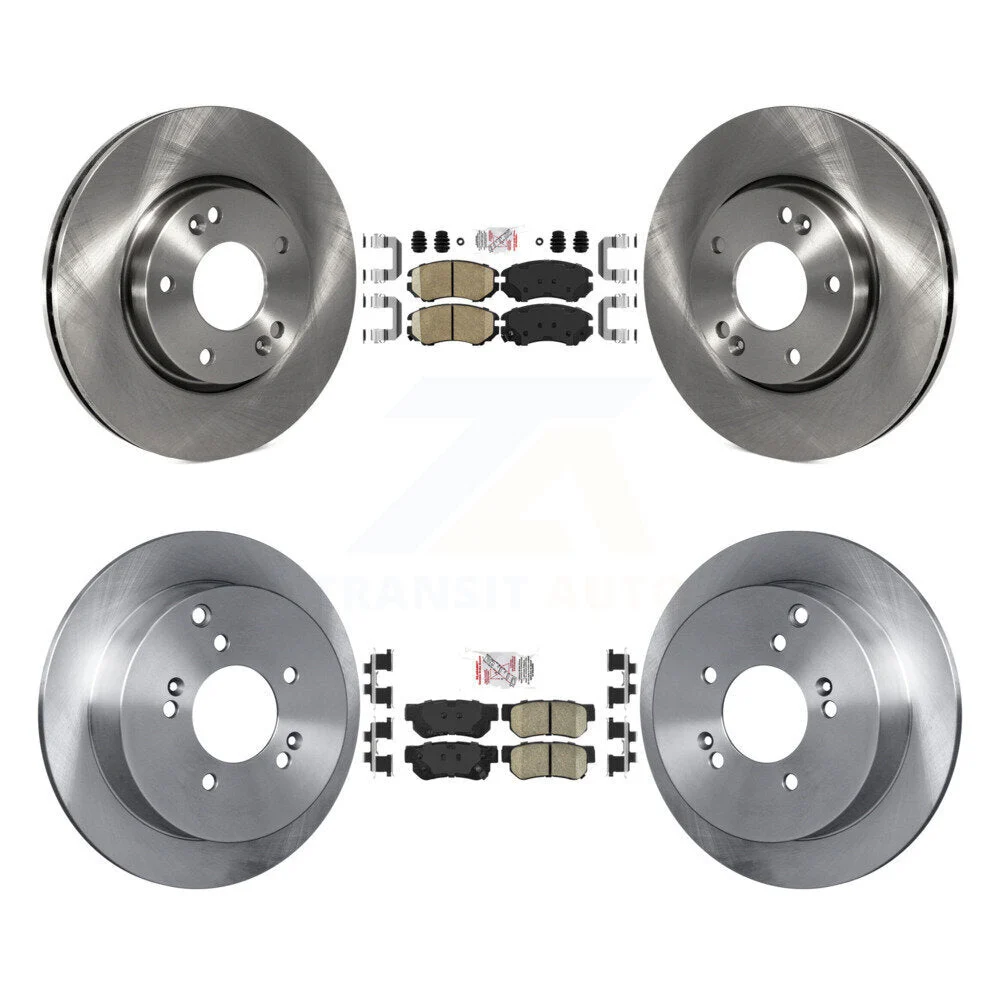 Front Rear Disc Brake Rotor & Ceramic Pads Kit 2005-2010 Hyundai Tucson & Kia Sportage K8APA-7103294