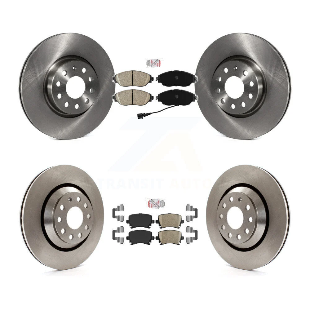 Front Rear Disc Brake Rotor & Ceramic Pads Kit 2012 Volkswagen CC K8APA-7106244