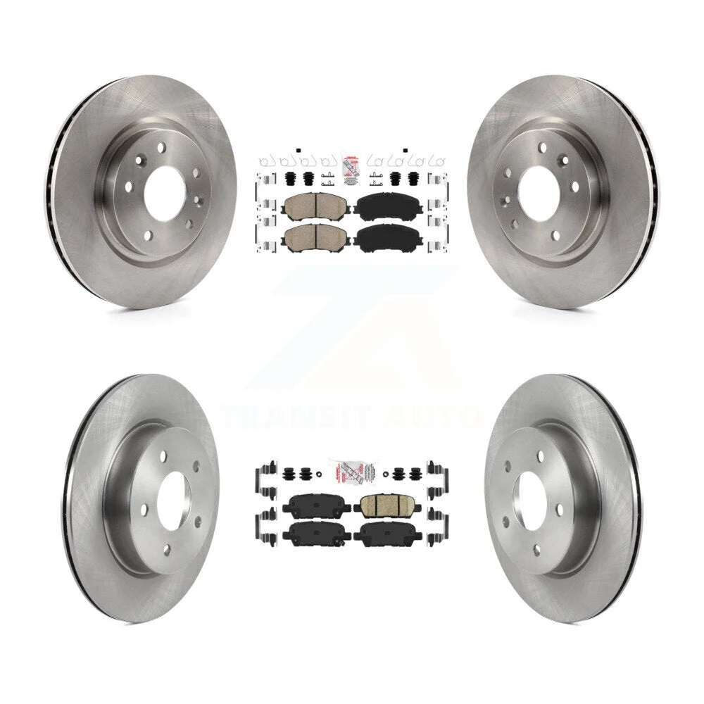 Front Rear Disc Brake Rotor & Ceramic Pads Kit 2017-2019 Nissan Rogue Sport Qashqai K8APA-7102566