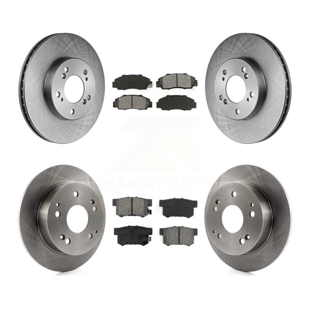 Front Rear Disc Brake Rotor & Semi-Metallic Pads Kit 1997-2001 Acura Integra K8SPA-7101018