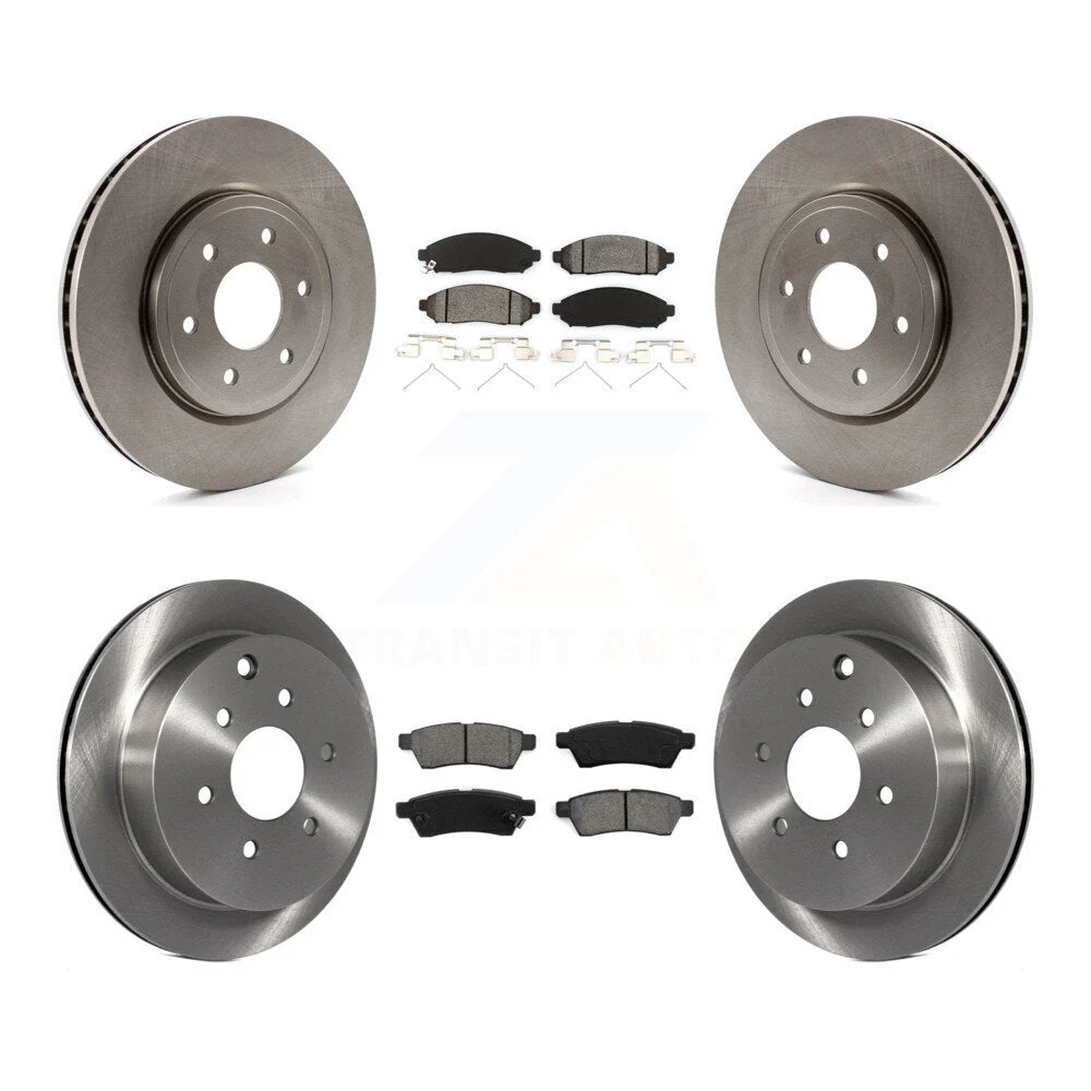 Front Rear Disc Brake Rotor & Semi-Metallic Pads Kit 2005-2023 Nissan Frontier Xterra & Suzuki Equator K8SPA-7101269