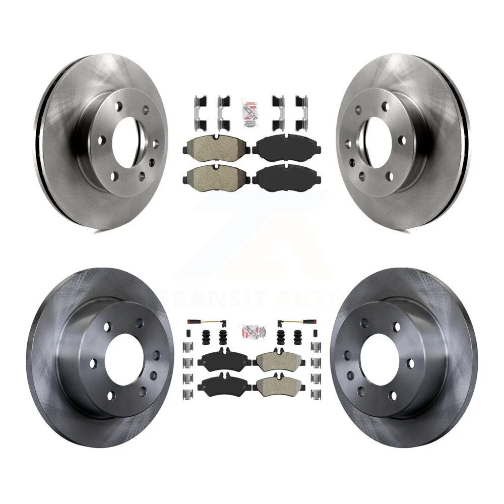 Front Rear Disc Brake Rotor & Semi-Metallic Pads Kit 2007-2018 Mercedes-Benz Sprinter 2500 & Dodge Sprinter 2500 K8APA-7103182