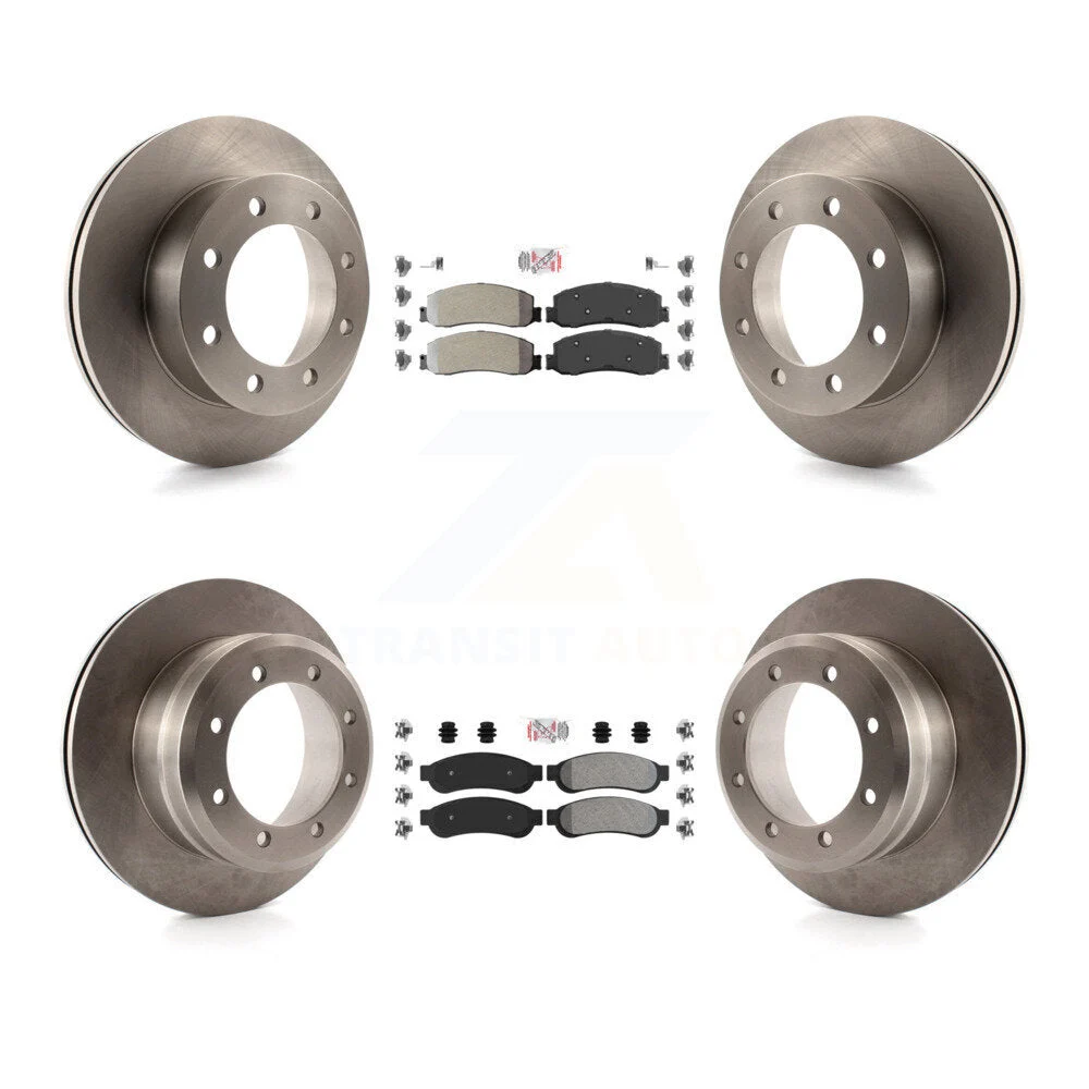 Front Rear Disc Brake Rotor & Semi-Metallic Pads Kit 2012 Ford F-350 Super Duty K8SPA-7100909