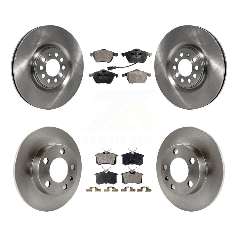 Front Rear Disc Brake Rotors And Semi-Metallic Pads Kit For 2000-2006 Audi TT K8F-101093