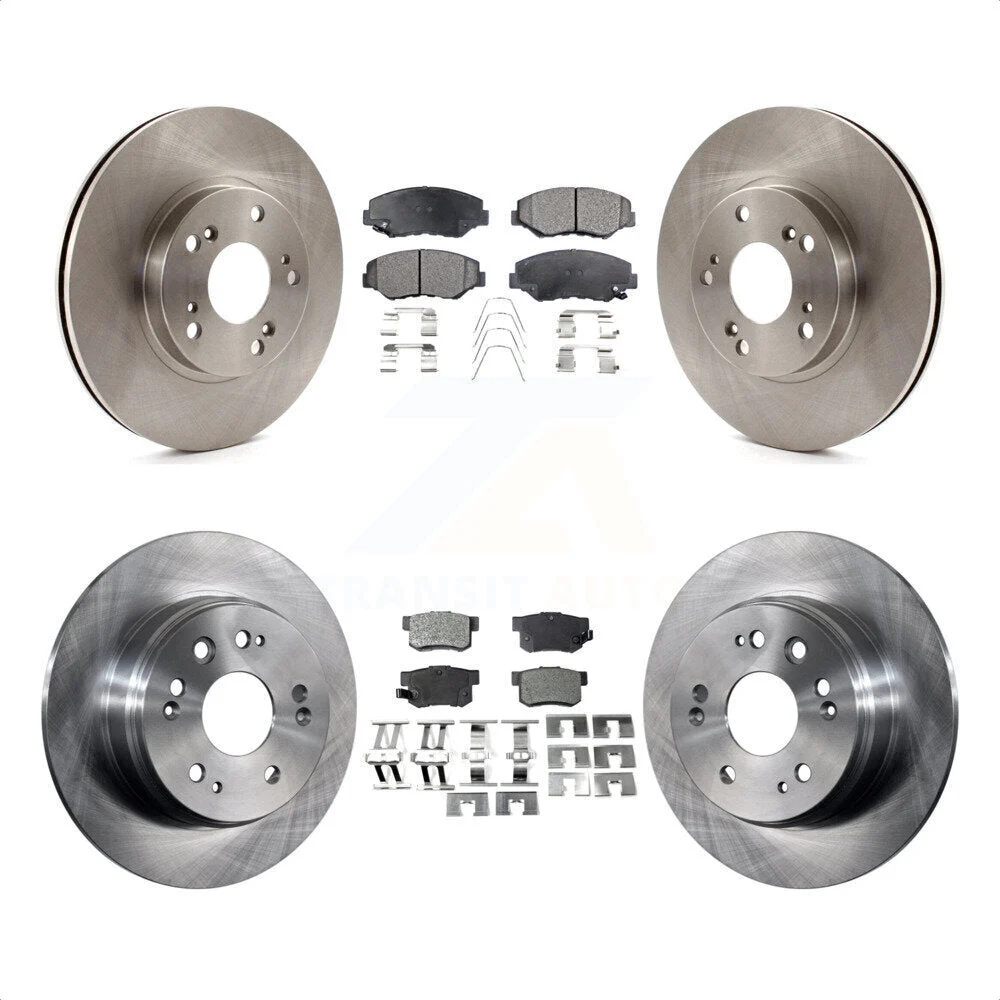Front Rear Disc Brake Rotors And Semi-Metallic Pads Kit For 2002-2004 Honda CR-V K8F-101120