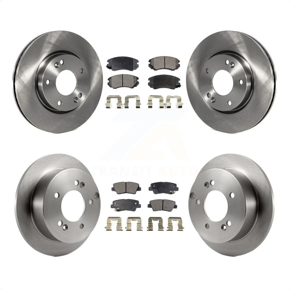 Front Rear Disc Brake Rotors And Semi-Metallic Pads Kit For Hyundai Sonata 2.4L K8F-101131