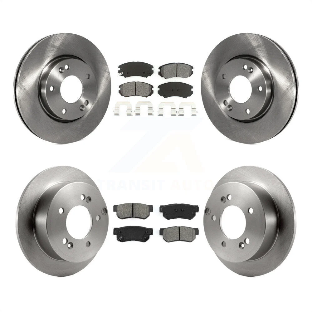 Front Rear Disc Brake Rotors And Semi-Metallic Pads Kit For Hyundai Sonata Kia Sportage Tucson Optima Magentis K8F-101132