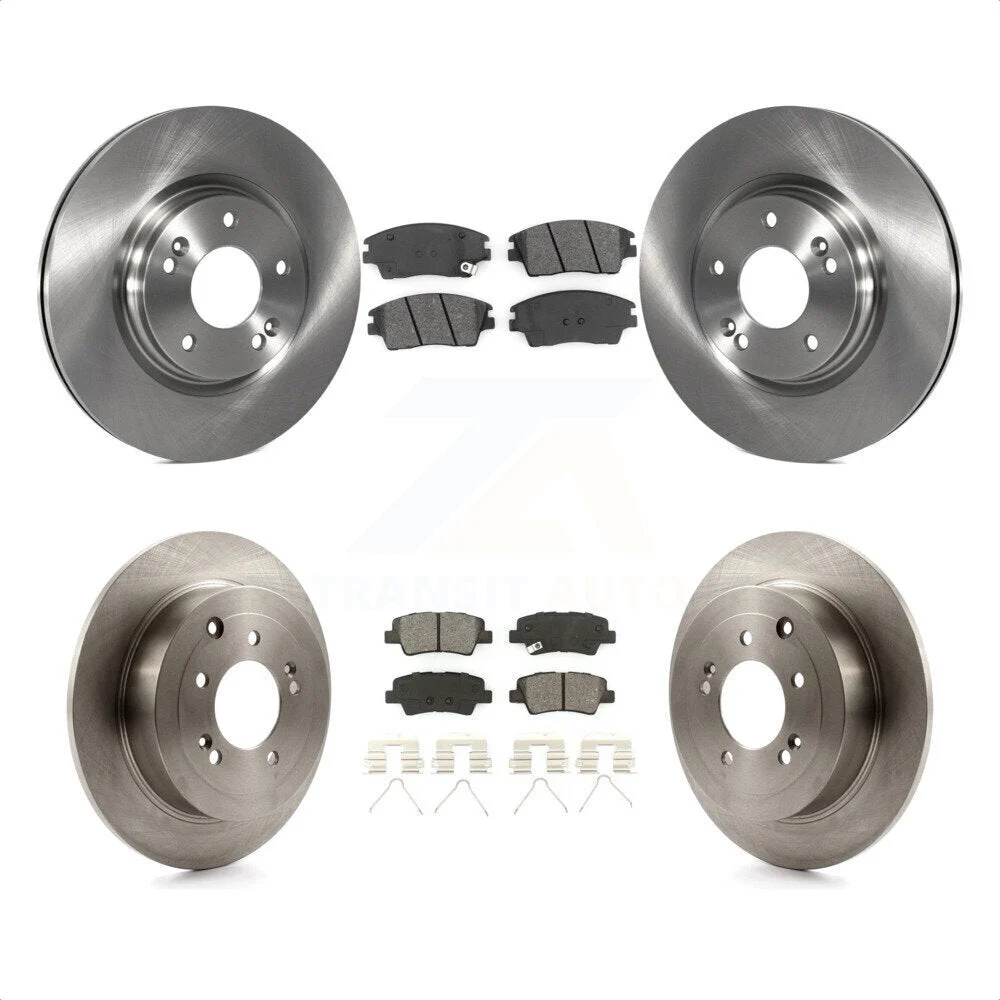 Front Rear Disc Brake Rotors And Semi-Metallic Pads Kit For Hyundai Tucson Kia Sportage FWD K8F-101128