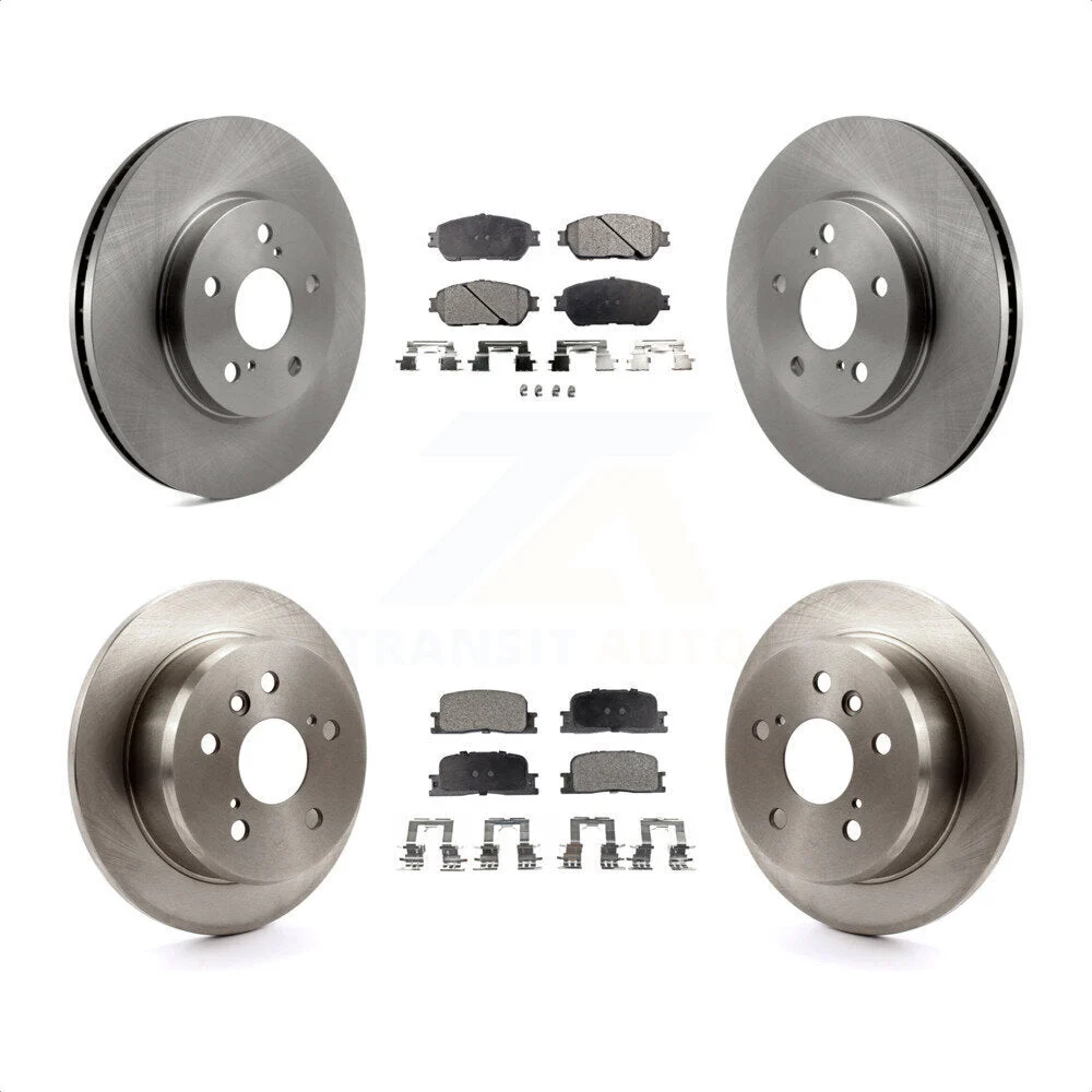 Front Rear Disc Brake Rotors And Semi-Metallic Pads Kit For Toyota Camry Lexus ES300 K8F-101124