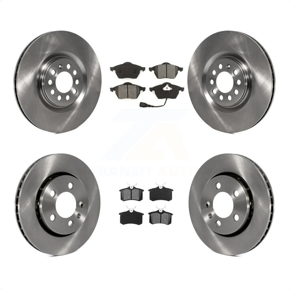Front Rear Disc Brake Rotors And Semi-Metallic Pads Kit For Volkswagen Golf Audi TT Quattro K8F-101095
