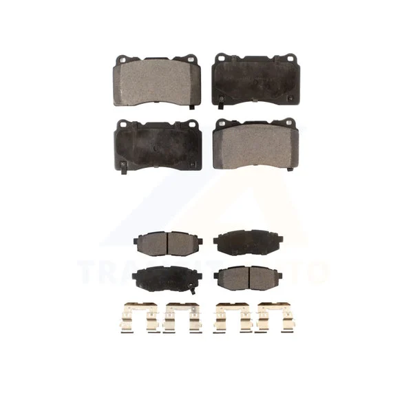 Front Rear Semi-Metallic Brake Pad Kit For 17 Subaru BRZ Base With Brembo Brakes