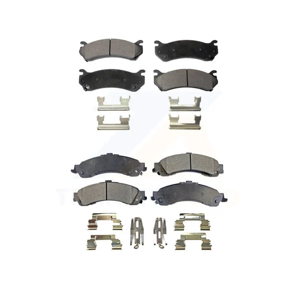 Front Rear Semi-Metallic Brake Pad Kit For Chevrolet Silverado 1500 GMC Tahoe XL