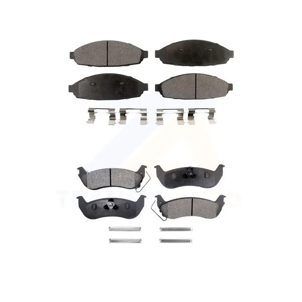 Front Rear Semi-Metallic Brake Pad Kit For Ford Crown Victoria Mercury Grand Car