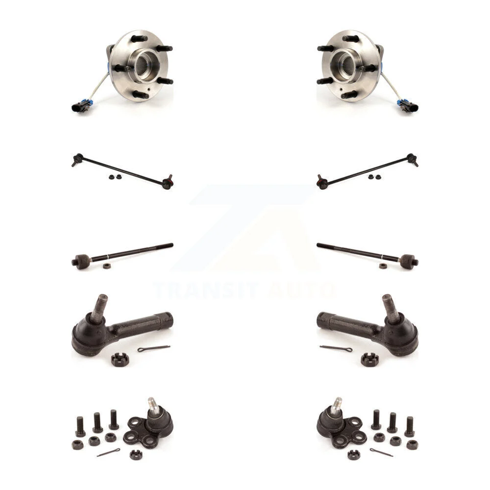 Front Wheel Bearing Hub Assembly/End Link/Tie Rod Kit 2005 Pontiac Montana K7TPA-7109066