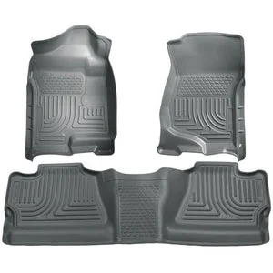Husky Liners 07-12 Chevy Silverado/GMC Sierra Crew Cab WeatherBeater Combo Gray Floor Liners