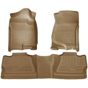 Husky Liners 07-12 Chevy Silverado/GMC Sierra Crew Cab WeatherBeater Combo Tan Floor Liners