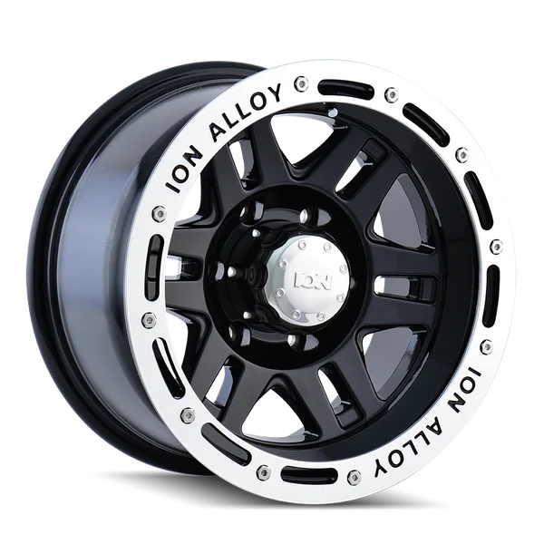 ION Alloy 133 15X8 5X139.7 -27mm Black And Machined