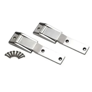 Kentrol 97-04 Jeep Wrangler TJ Tailgate Hinge Pair - Polished Silver