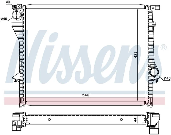 New Radiator Nissens-60638