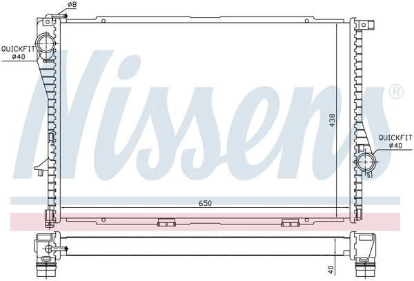 New Radiator Nissens-60754A