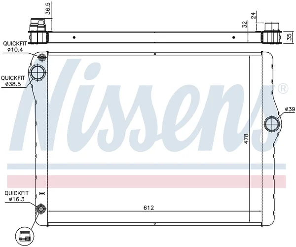 New Radiator Nissens-60776