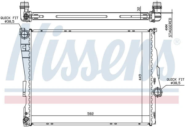 New Radiator Nissens-60782A