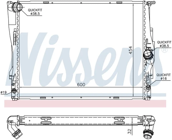 New Radiator Nissens-60786A