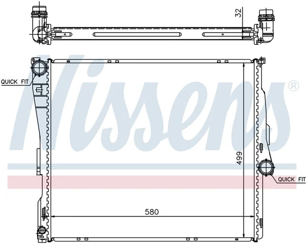 New Radiator Nissens-60803A